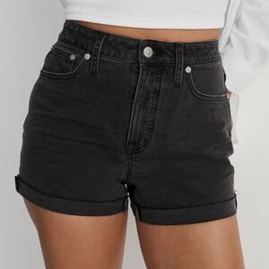 Madewell High Rise Denim Shorts In Black Wash Size Women's 26